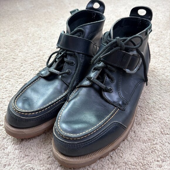 Eastland Buckle Strap Chukka Boots Men 13 Black Leather Engineer Lug Sole Vibram main image 8
